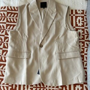 Women’s Beige Blazer Vest